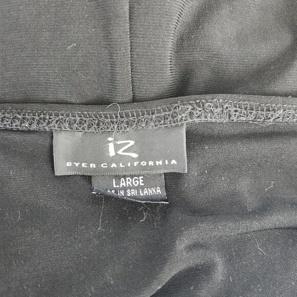 Y2K Byer Black Red Halter Ruched Waist A-Line Midi Dress V Neck Vampirecore L - Picture 7 of 10